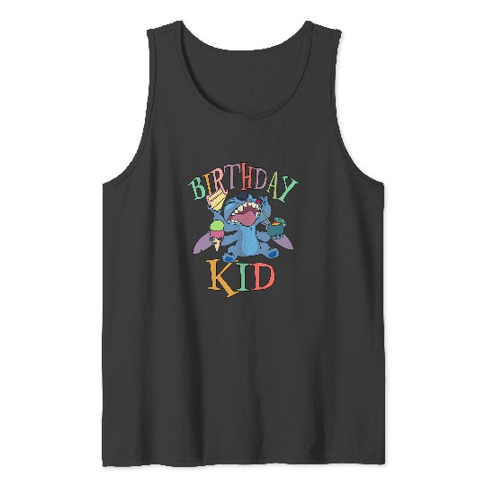 Discover Disney Lilo & Stitch Birthday Kid Retro Snacking Stitch Tank Tops