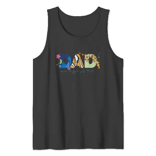 Disneyss And Pixarss Finding Nemo Dad Fathers Day Birthday Tank Tops