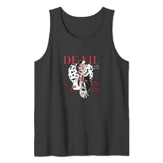 Discover Disney Villains Cruella De Vil Magazine Cover Tank Tops