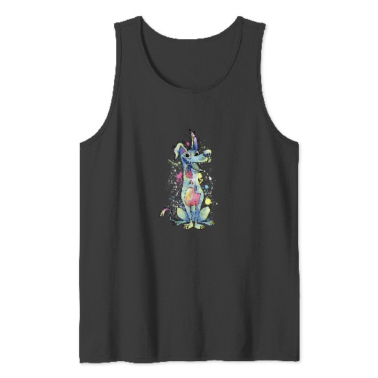 Discover Disney Pixar Coco Dante Watercolor Splatter Tank Tops