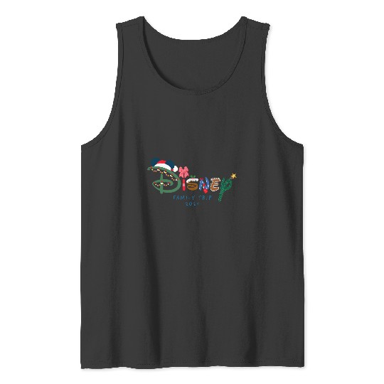 Discover Disney Festive Fill Logo Christmas Holiday Family Trip 2024 Tank Tops