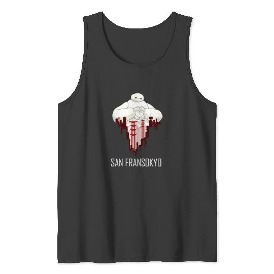 Disney Big Hero 6 Baymax San Fransokyo Love Tank Tops
