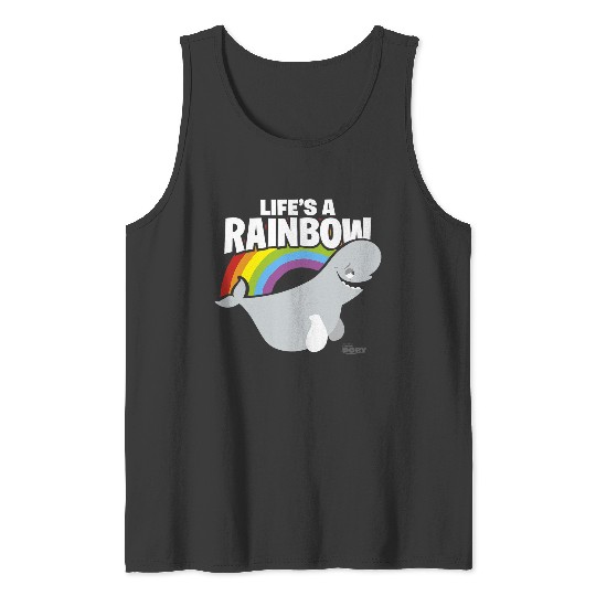 Discover Disney Pixar Finding Dory Bailey Life's A Rainbow Retro Logo Tank Tops