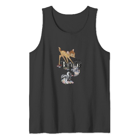Disney Bambi Classic Group Shot Title Logo Tank Tops