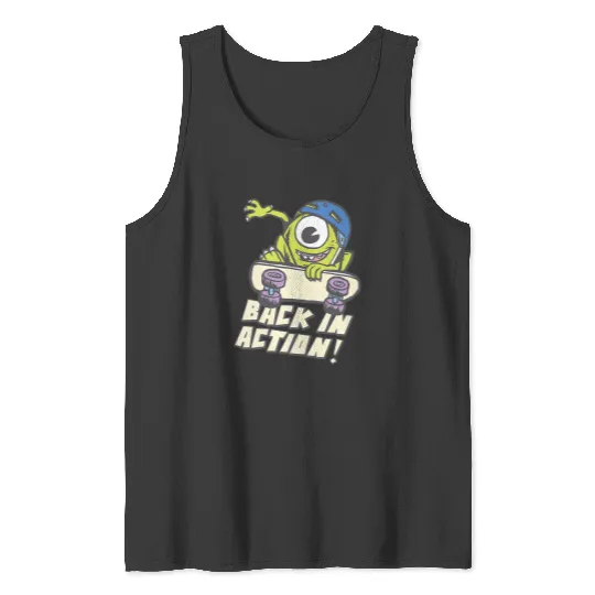 Disney Pixar Monsters University Mike Back In Action Retro Tank Tops