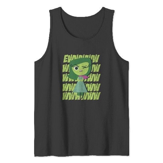 Discover Disney Pixar Inside Out Disgust Ewww Retro Text Stack Premium Tank Tops