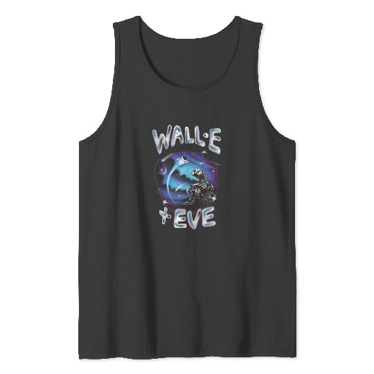 Disney Pixar WALL-E Airbrush WALL-E And EVE Space Love Tank Tops