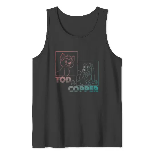 Disney The Fox and the Hound Tod & Copper Gradient Long Sleeve Tank Tops