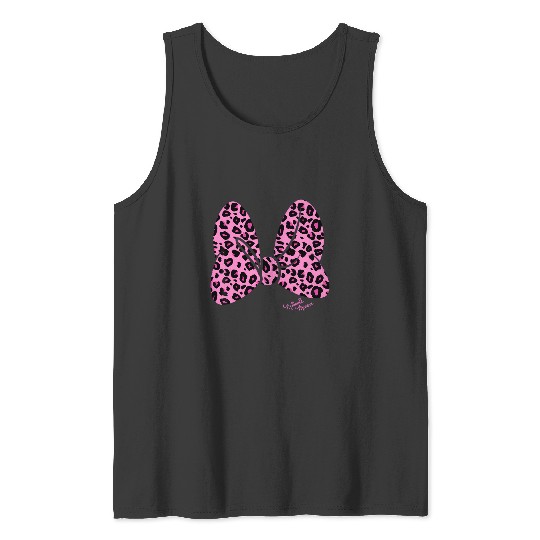 Discover Disney Minnie Mouse Pink Animal Print Classic Bow Tank Tops