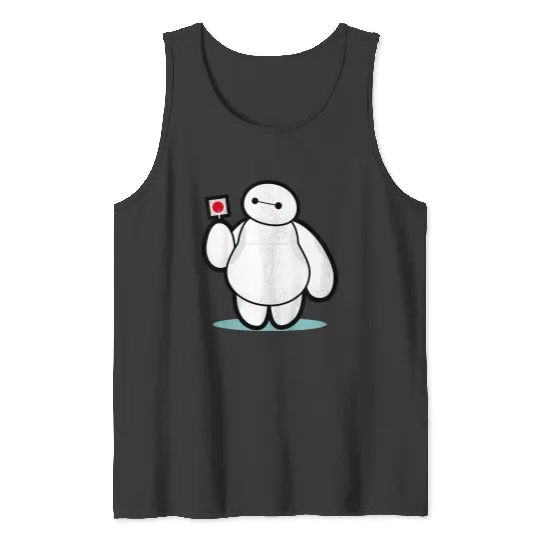 Disneyss Big Hero 6 Baymax With Lollipop Cute shots Tank Tops