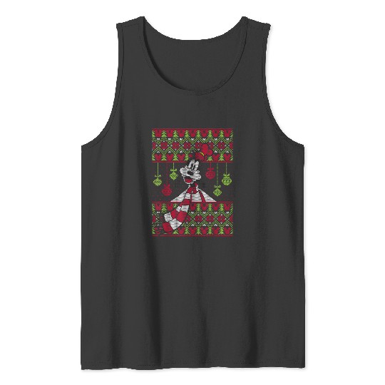 Disney Goofy Christmas Sweater Style Tank Tops