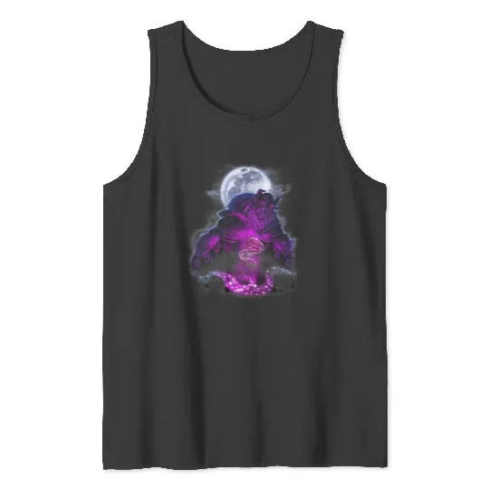 Disneyss Beauty The Beast Moon Rose Airbrush Art Tank Tops