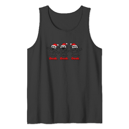 Disneyss Pixars Toy Story Christmas Aliens Santa Line Art Trio Tank Tops