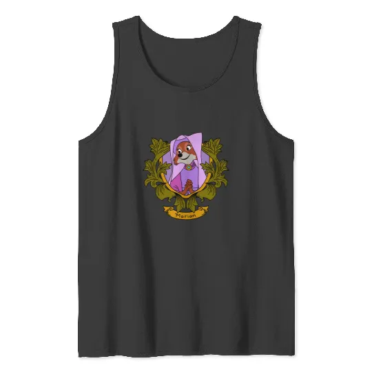 Disney Robin Hood Marian  Floral Portrait Tank Tops
