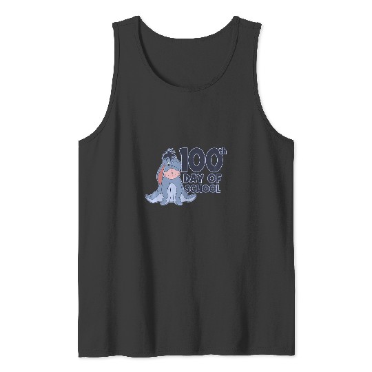 Disney Winnie The Pooh Eeyore 100Th Day Of School Eye Cover Tank Tops