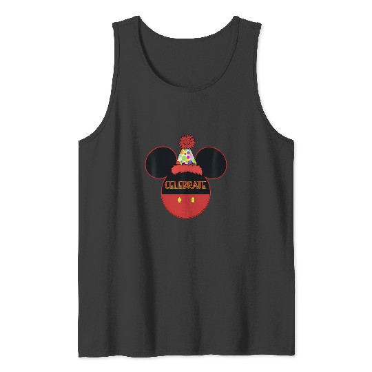 Discover Disney Mickey And Friends Birthday Mickey Party Hat Tank Tops