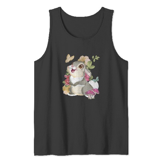 Disney Bambi Thumper Vintage Floral Portrait Tank Tops