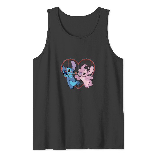 Discover Disney Lilo And Stitch Angel Heart Kisses Tank Tops