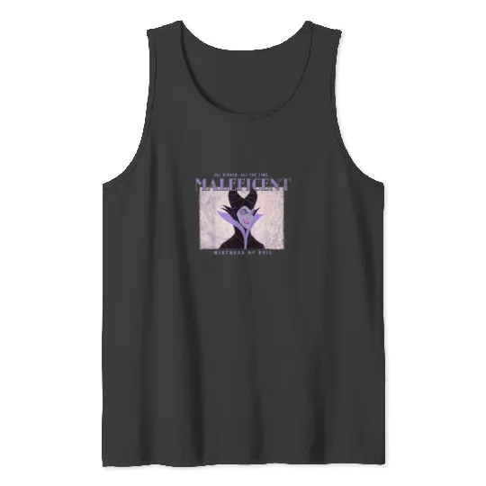 Disney Maleficent All Wicked All The Time Poster Tank Tops