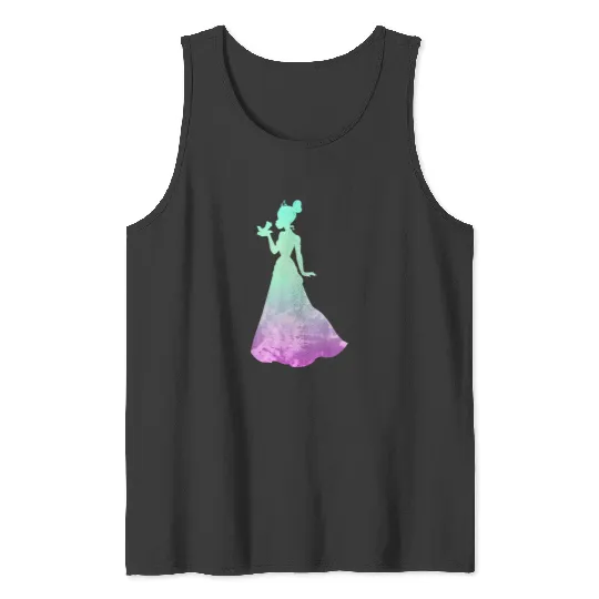 Disney Princess Tiana Silhouette Pretty Tie Dye Tank Tops