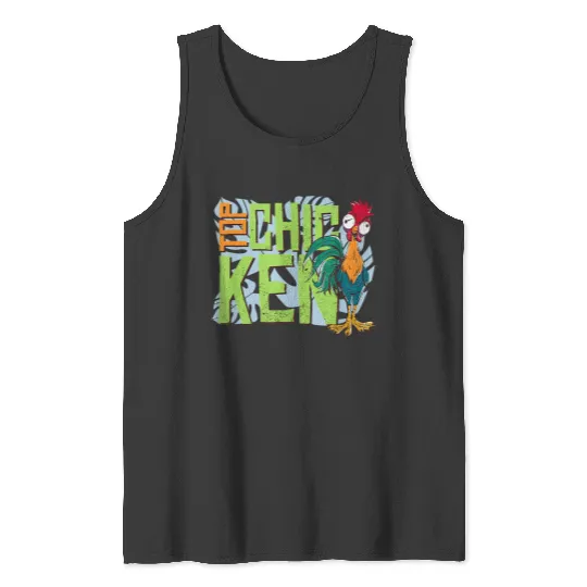 Disneyss Moana 2 Hei Hei Top Chicken Tropical Panel Tank Tops