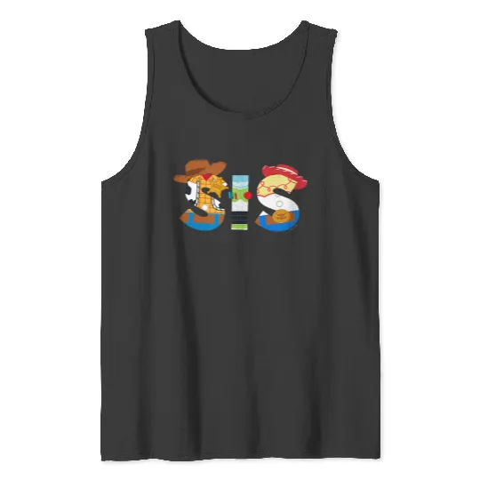 Disneyss And Pixarss Toy Story Sis Sister Family Birthday Tank Tops
