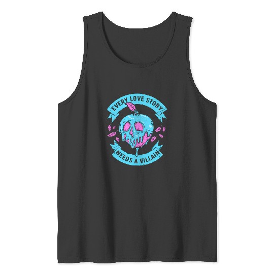 Disney Villains Valentine'S Day Love Story Poison Apple Logo Tank Tops