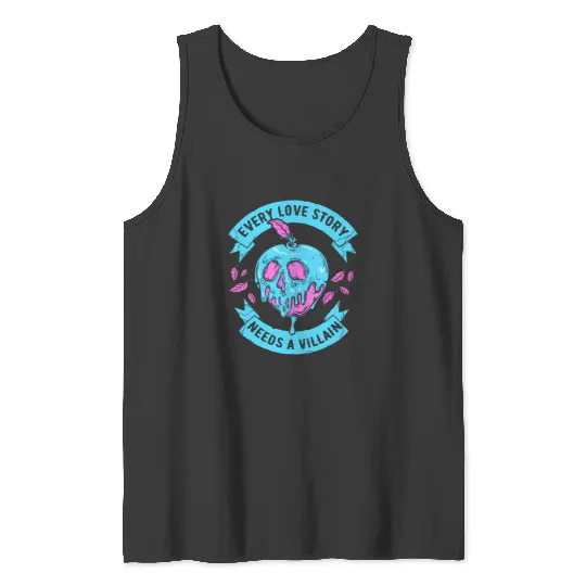 Disney Villains Valentine'S Day Love Story Poison Apple Logo Tank Tops