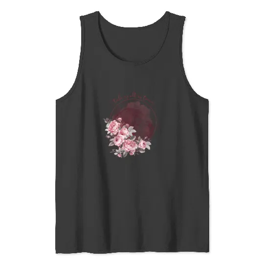 Disney Beauty And The Beast Belle Beast Rose Circle Tale Tank Tops
