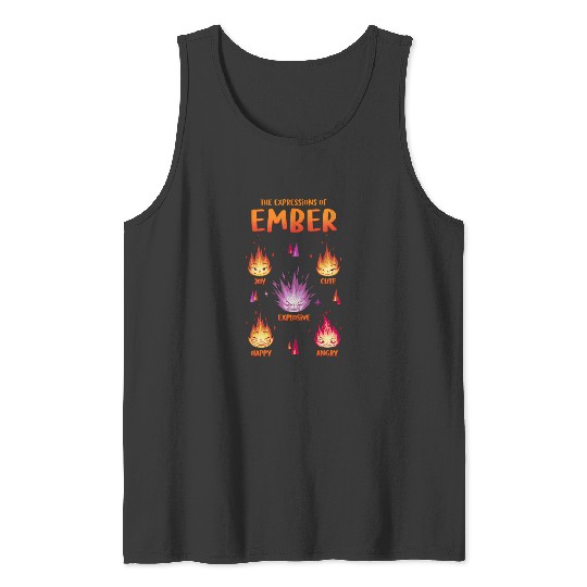 Discover Disney Pixar Elemental The Expressions Of Ember Poster Tank Tops