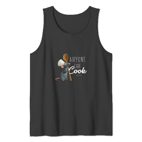 Disney Pixar Ratatouille Remy Anyone Can Cook Quote Tank Tops