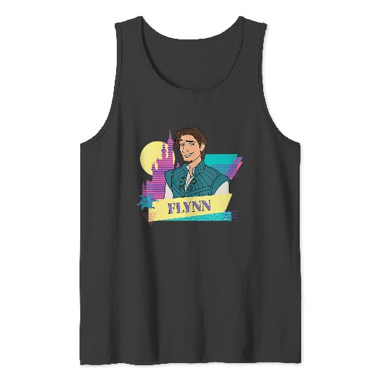 Womens Disney Tangled Retro Couples Matching Flynn Rider V-Neck Tank Tops