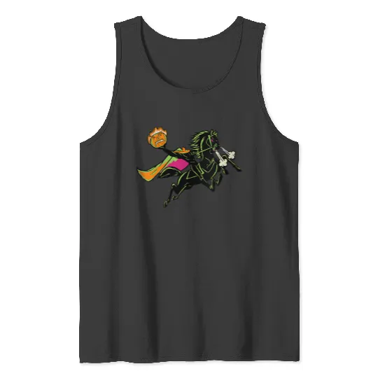 Womens Disney Sleepy Hollow Halloween Headless Horseman Retro V-Neck Tank Tops
