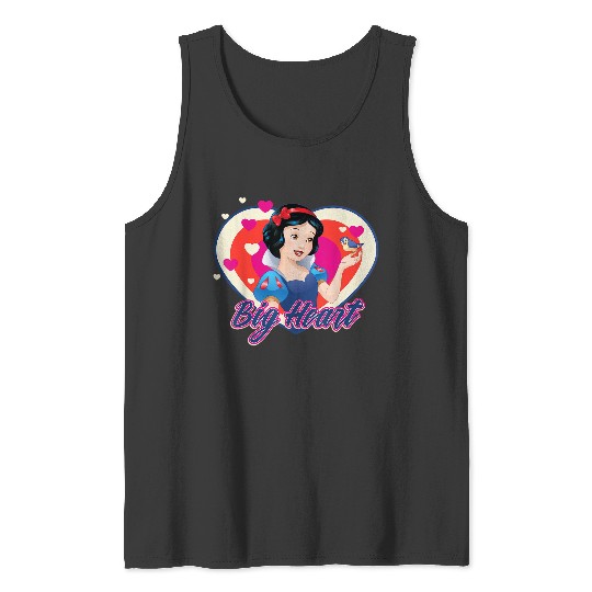 Disneyss Princess Valentine Day Snow White Big Heart Logo Tank Tops