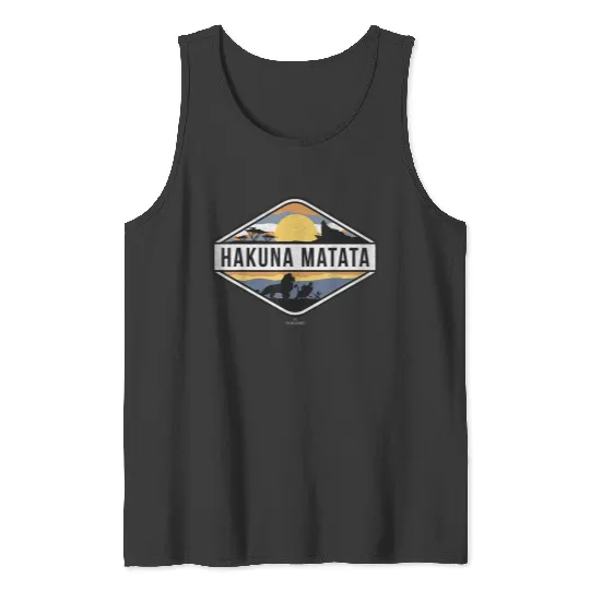 Disneyss Lion King Hakuna Matata Sunset Graphic Tank Tops