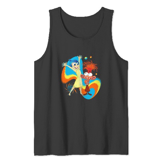 Discover Disney Pixar Inside Out 2 Joy And Anxiety Distressed Poster Tank Tops