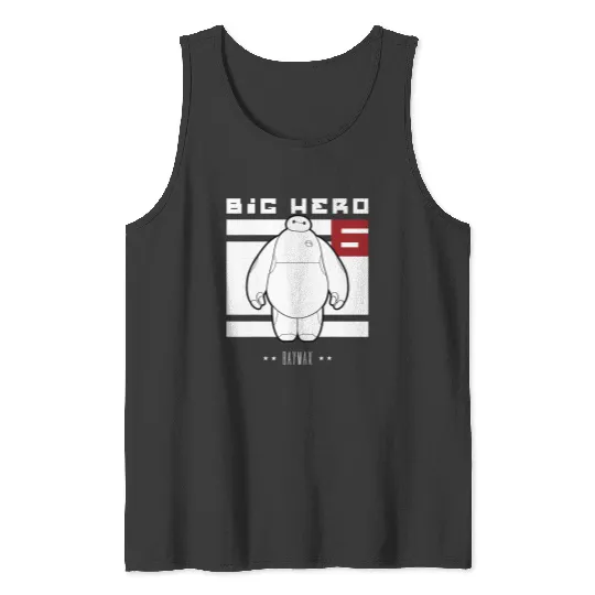 Disney Big Hero 6 Baymax All White Flag Tank Tops
