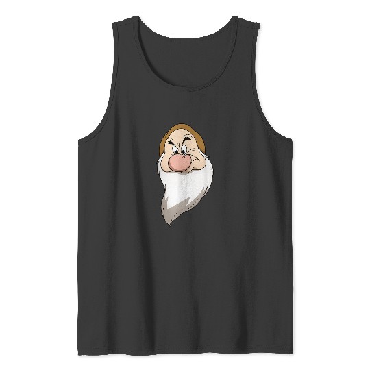 Disneyss Snow White And The Seven Dwarfs Grumpy Big Faces Tank Tops