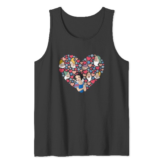 Disneyss Snow White And The Seven Dwarfs Heart Valentine Day Tank Tops