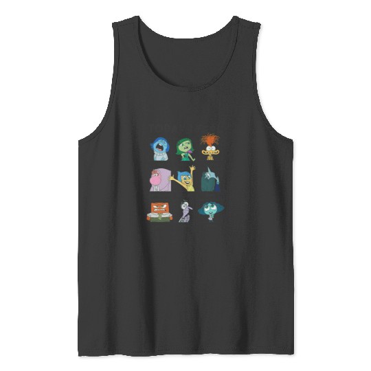 Disney Pixars Inside Out 2 Today I Feel... Emotions Panels Long Sleeve Tank Tops