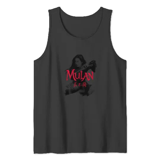 Disney Mulan Live Action Mulan Action Pose Logo Red Tank Tops