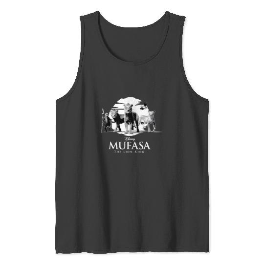 Disney Mufasa The Lion King Movie Black & White Characters Tank Tops