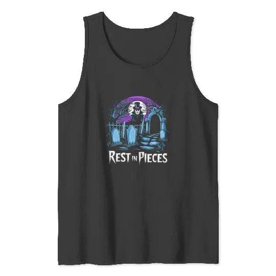 Discover Spooky Cemetery with Skeleton in Hat  :Haunted Mansion Shirt,  The Haunted Mansion , Vintage Walt Disney World , Disney Retro Tank Tops