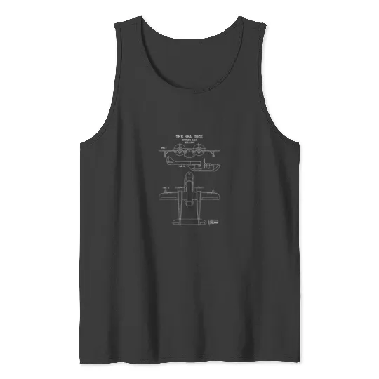 Disney Talespin The Sea Duck Blueprint Tank Tops