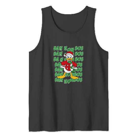 Disneys donald duck bah humbug christmas text stack Tank Tops