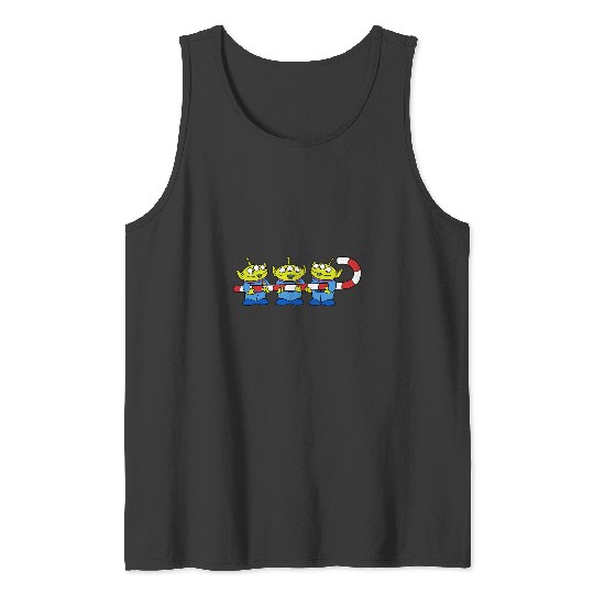 Disneys Pixars toy story aliens candy cane christmas Tank Tops