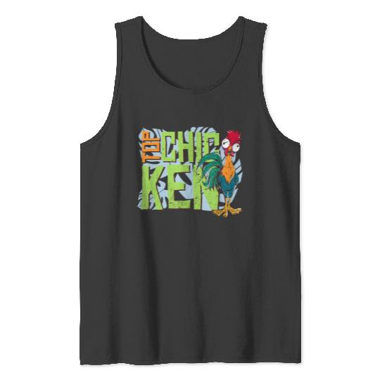 Disneyss Moana 2 Hei Hei Top Chicken Tropical Panel Tank Tops