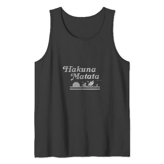 Disneys lion king hakuna matata silhouette Tank Tops