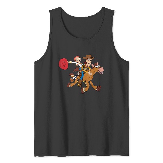 Disney And Pixars Toy Story Woody Jessie Bullseye Tank Tops