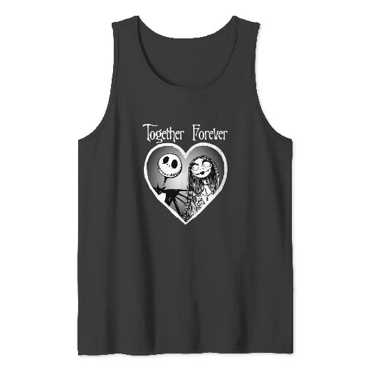 Disneyss Nightmare Before Christmas Drip Heart V Neck Tank Tops